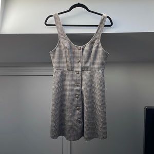 Zara Plaid Button Dress / M